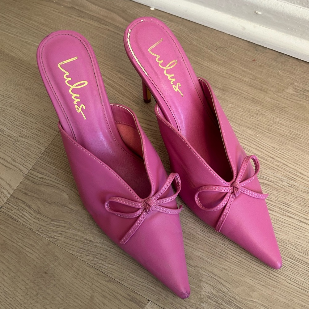 Pink Bow Heels- Lulu